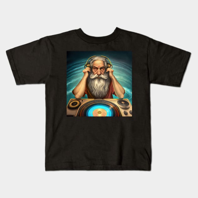 God is a DJ Series Kids T-Shirt by VISIONARTIST